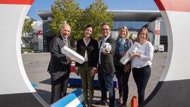 Auf dem Foto (v.l.):  Klaus Dittrich, Viktoria von Wulffen, Norbert Blesch, Birgit Treml und Julia Sicheneder