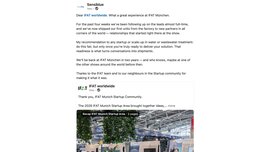 LinkedIn-Beitrag von Sensiblue über neue Partnerschaften und erste Auslieferungen nach der IFAT Munich Startup Area.