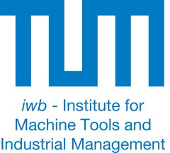 Logo for TUM, in large blue letters, with the text 