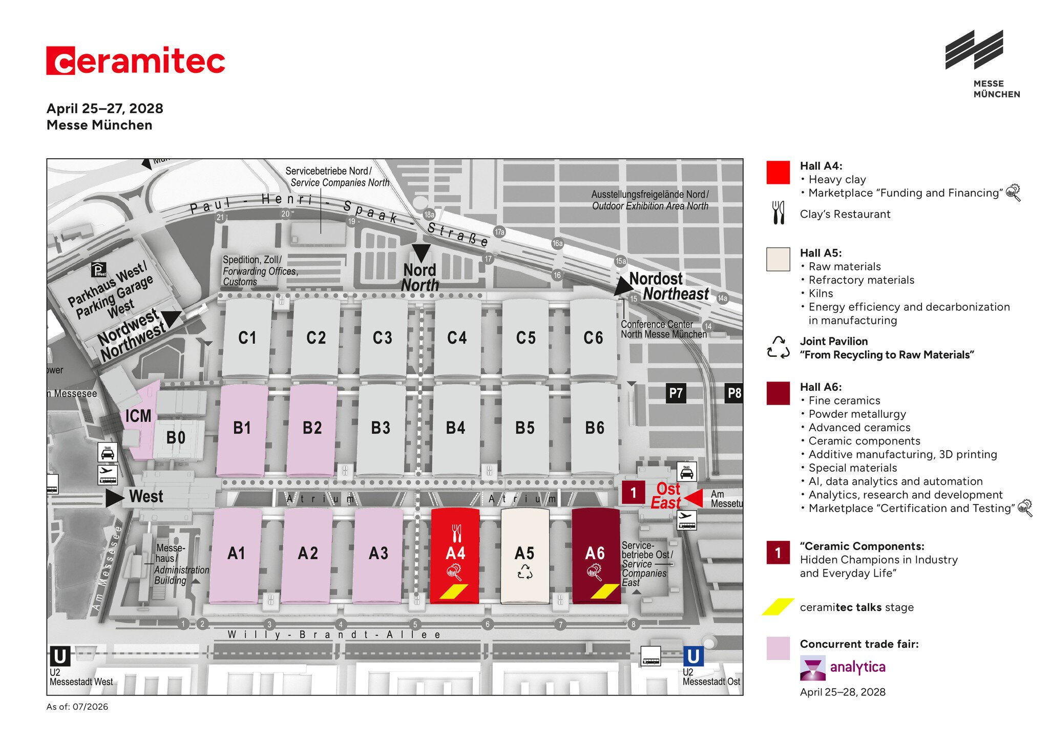 Hall plan of ceramitec 2028