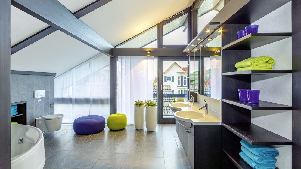 Badezimmer Musterhaus HUF HAUS GmbH & Co. KG