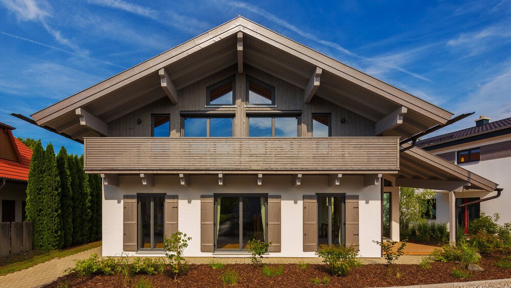 Außenansicht Musterhaus ISARTALER HOLZHAUS 