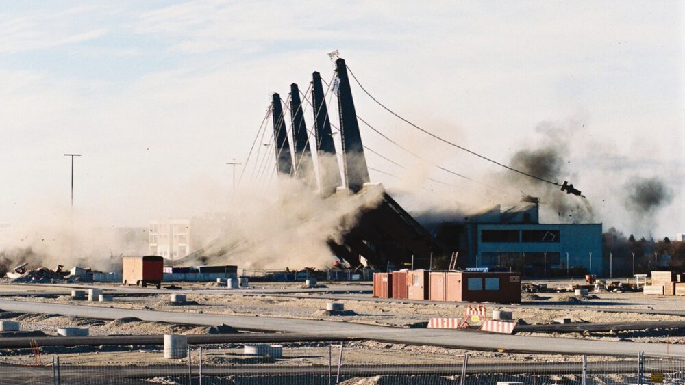 Bauarbeiten Riem_Sprengung