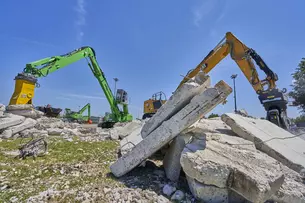 Abbruch und das Recycling von Bau- und Abbruchabfällen
