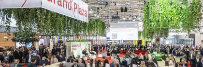 Crowd at EXPO REAL 2025 in Munich next to Grand Plaza forum stage