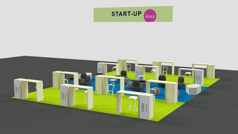 Standpaket der World of Quantum Messe mit individuell gestaltetem Messestand