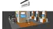 Messestand mit „Connected Machines“-Beschilderung und interaktiven Displays.