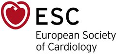 ESC-Logo mit einem Herzsymbol und dem Text European Society of Cardiology auf weißem Hintergrund.