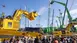 Live demo of the Komatsu PC 4000 mini excavator with electric drive on the outdoor exhibiton area at bauma 2022