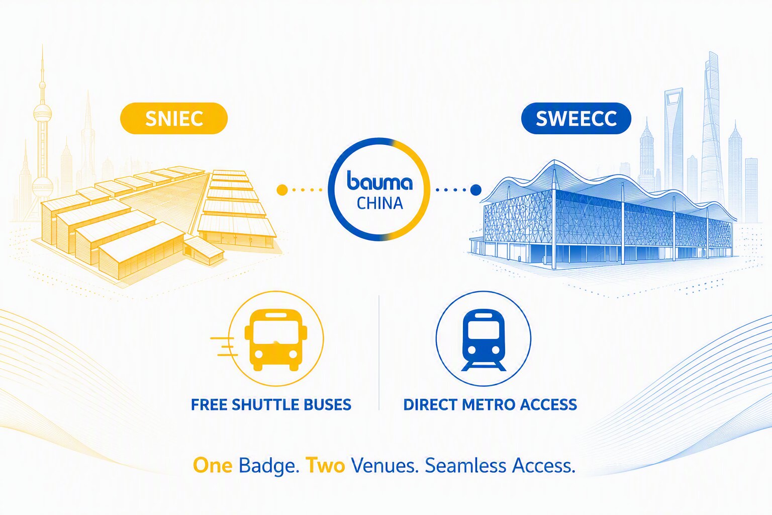 one badge, two venues