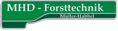 Green, curved logo with ‘MHD - Forsttechnik’ in white lettering.