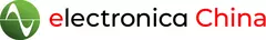 Logo ‘electronica China’ in black and red, to the left a green circle with a white sine curve.