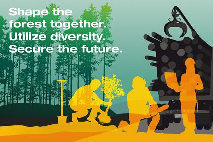 Key Visual of INTERFORST including the key motto