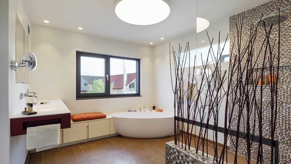 Badezimmer Musterhaus LUXHAUS 