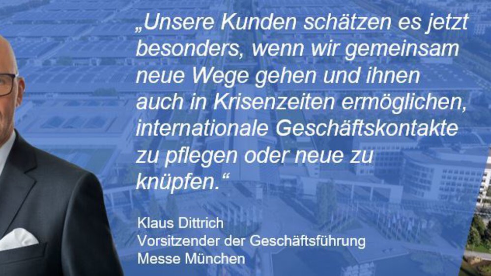 Klaus Dittrich, Vorsitzender der Geschäftsführung der Messe München
