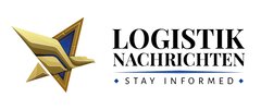 Gold-blaues Sternlogo neben dem Text „LOGISTIK NACHRICHTEN - STAY INFORMED