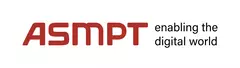 Logo mit „ASMPT“ in Rot und „enabling the digital world“ in Schwarz.