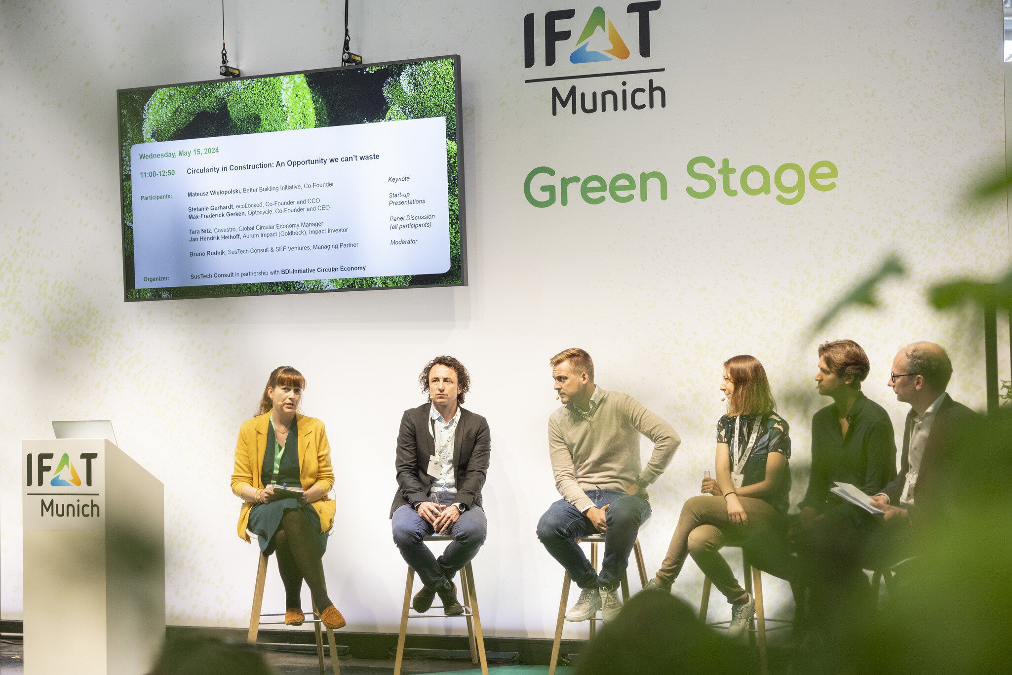 Panel auf der Green Stage der IFAT Munich 2024