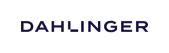 The picture shows the word ‘DAHLINGER’ in bold, dark blue capital letters on a white background.