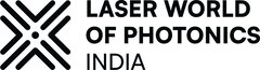 The Laser World of Photonics India logo in bold black letters with black rays emanating from a point in the centre.