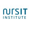  Blaues Textlogo mit der Aufschrift NURSIT INSTITUTE auf weißem Hintergrund.