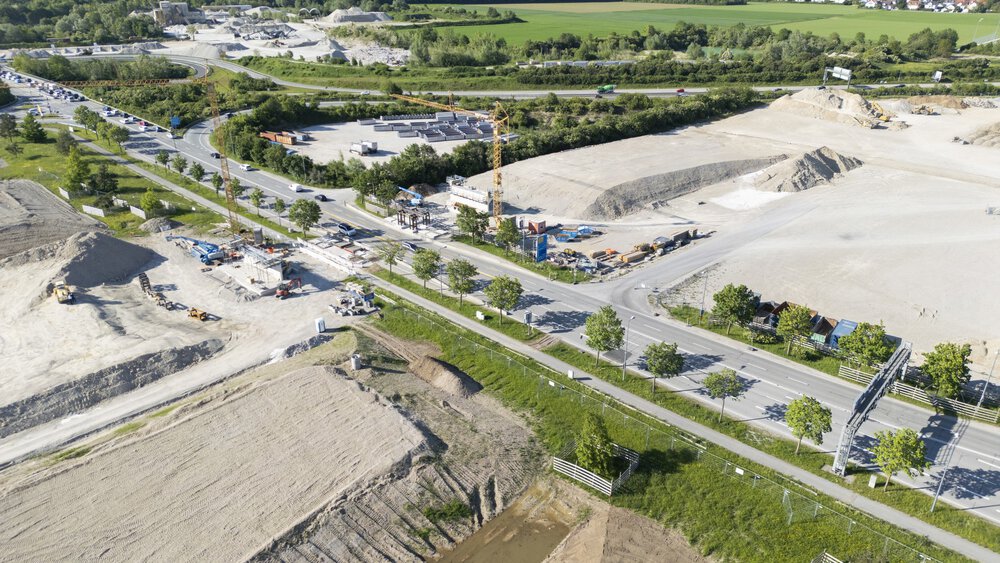 Die Ottendichler Straße inmitten der Baustelle.