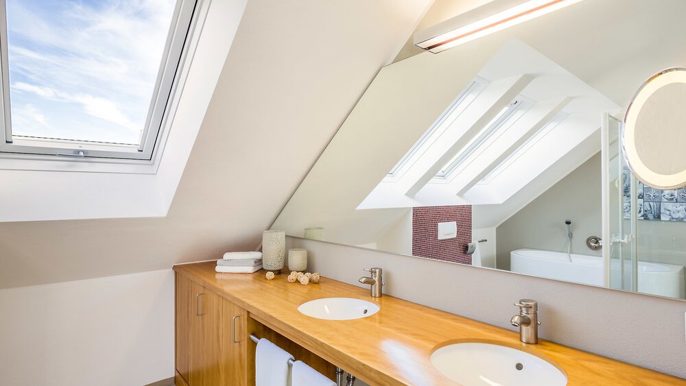 Badezimmer Musterhaus Aumer Massivhaus 