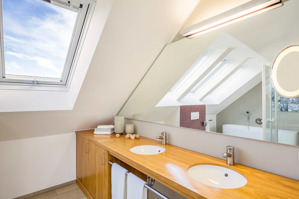 Badezimmer Musterhaus Aumer Massivhaus 