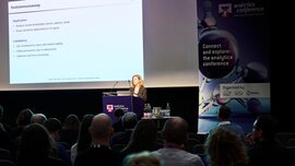 Presentation on the analytica conference stage