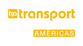 The transport logistic AMERICAS logo in yellow and white lettering with the initials “tla” in a yellow square in front of it.