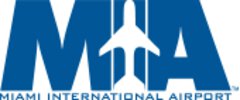 Blue MIA logo with an airplane silhouette and the text Miami International Airport underneath.