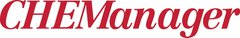 Das rote Textlogo lautet „CHEManager“ auf weißem Hintergrund.