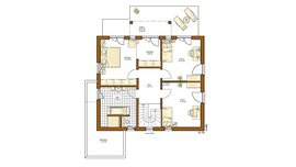 Grundriss Dachgeschoss Musterhaus Montana von Rensch-Haus GmbH 