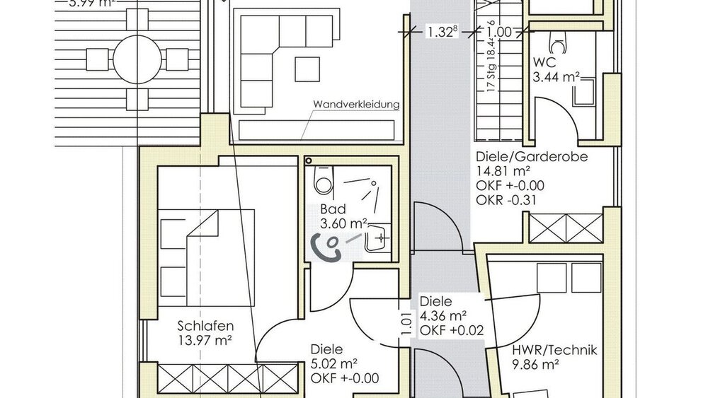 Grundriss Erdgeschoss FischerHaus GmbH & Co. KG 