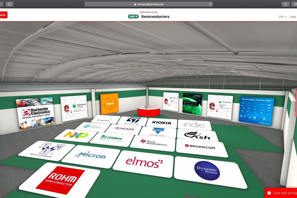 electronica virtual 2020 – Hallenansicht
