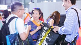 Visitors at the ISPO Shanghai