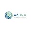 The AZURA INTERNATIONAL logo in blue, turquoise and grey lettering, featuring a stylised three-coloured globe with a grid pattern in front of it.
