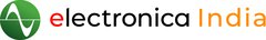 Logo ‘electronica India’ in black and red and orange, to the left a green circle with a white sine curve.