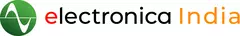 Logo ‘electronica India’ in black and red and orange, to the left a green circle with a white sine curve.