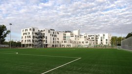 House with sport field