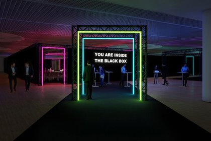 Bild & Konzept der Blackbox / Halle B0