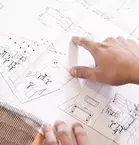 Floor plan of a trade fair stand