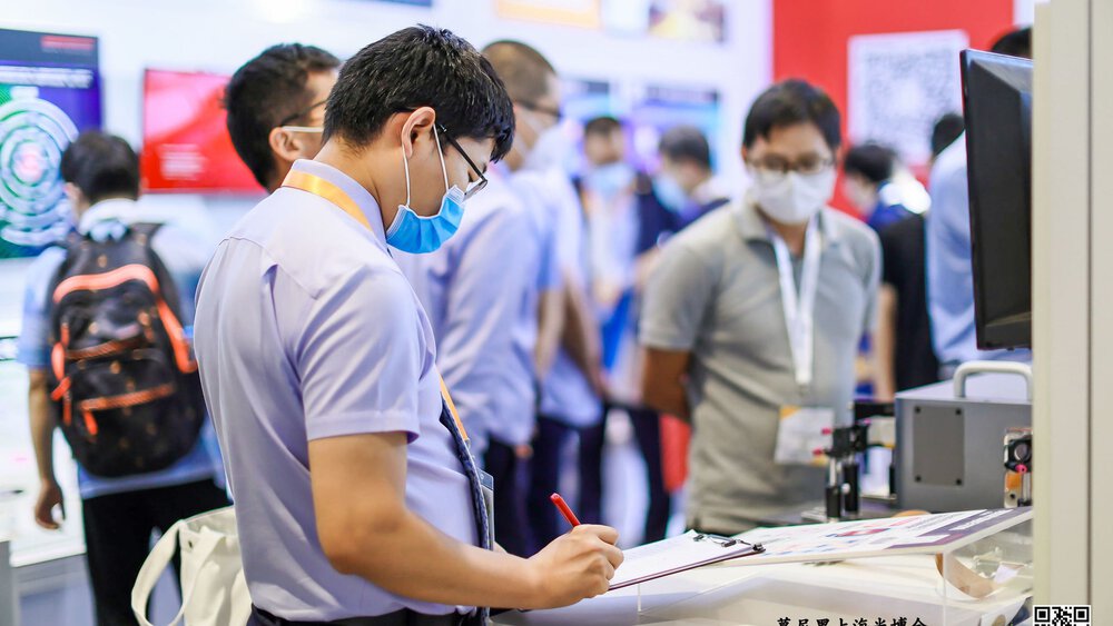 Visitor at the registration point