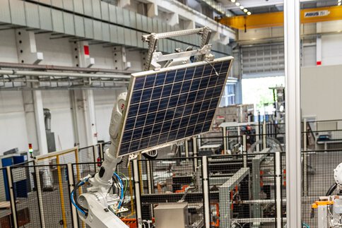 Recycling solar panels at the startup Solar Materials.