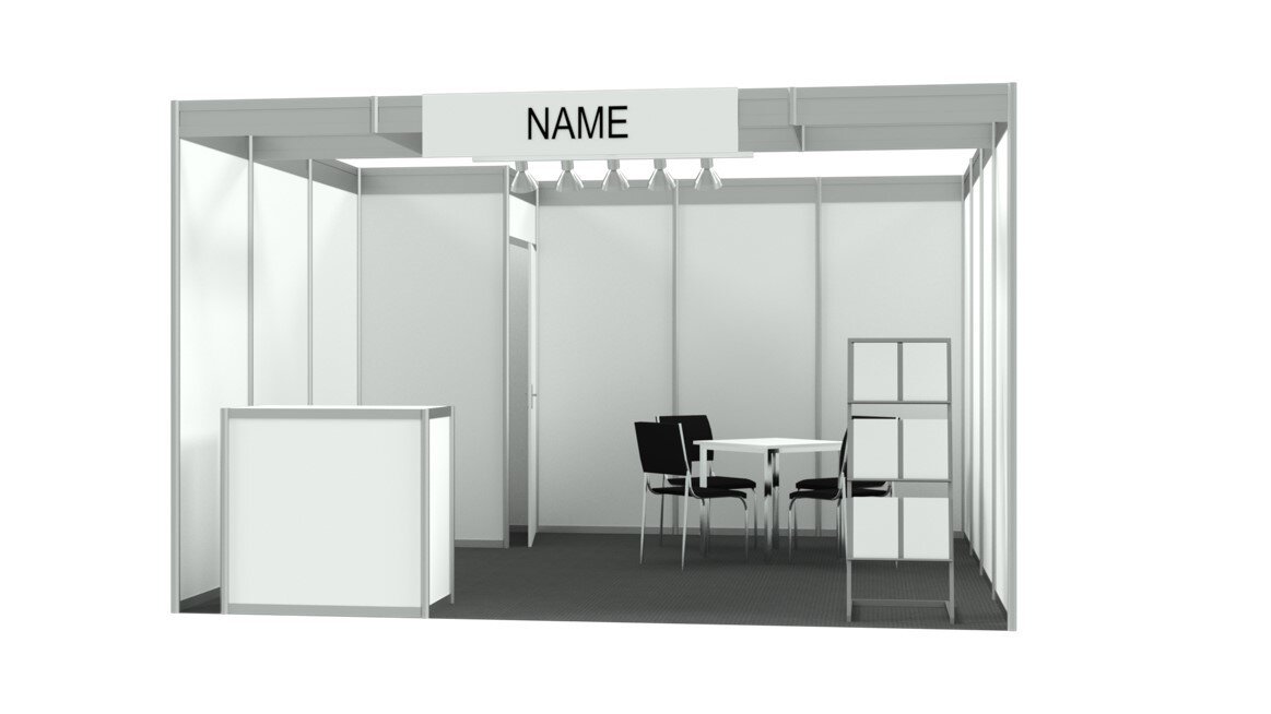 Model of the structure of an exhibition stand that can still be customized