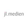 Logo mit dem Text „jl.medien“ in Grau, mit einem roten Punkt über dem Buchstaben „j“.