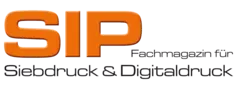 SIP Logo. Fachmagazin für Siebdruck & Digitaldruck.