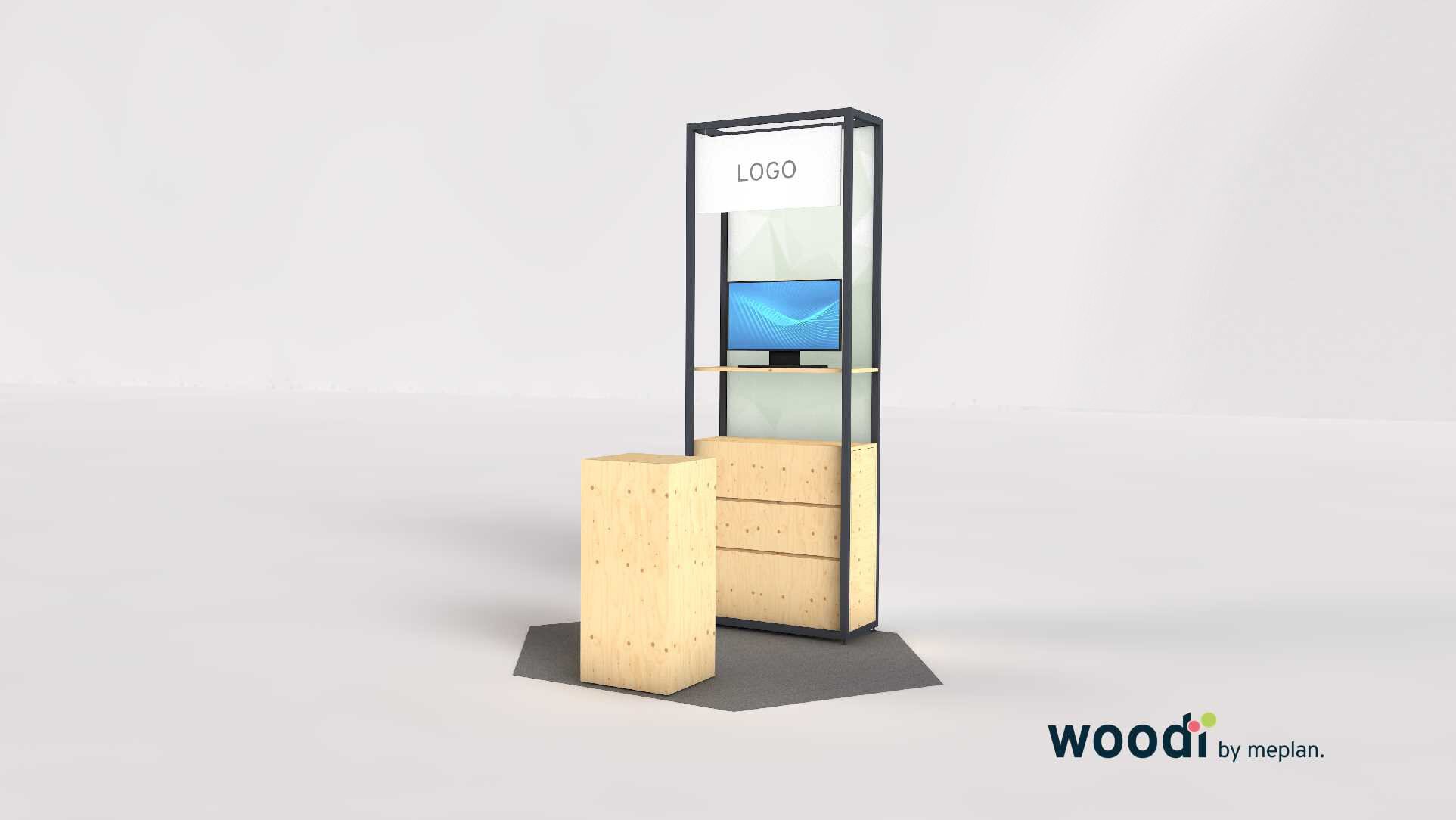 Rendered exhibition stand 