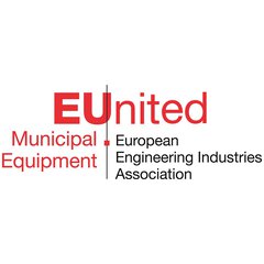 Logo von EUnited mit einer dünnen senkrechten Trennlinie. Links steht in rot 