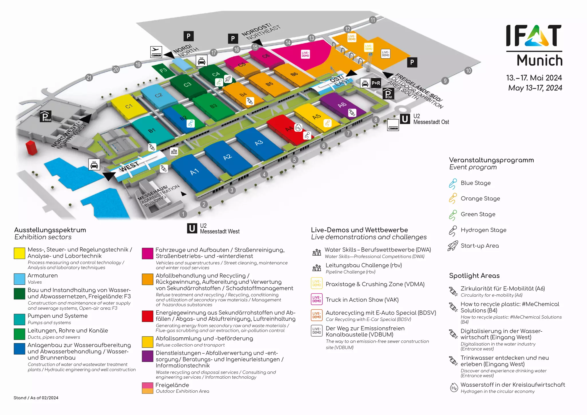 IFAT Munich hall plan Download the venue overview